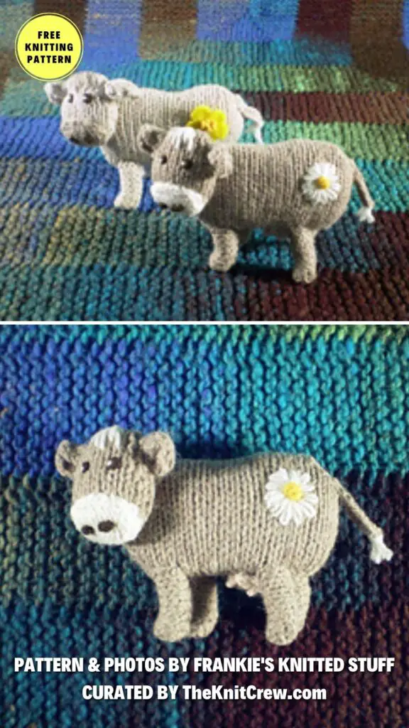 5. Buttercup and Daisy - 11 Knitted Cow Toys Patterns Perfect for Farm Animal Lovers - The Knit Crew