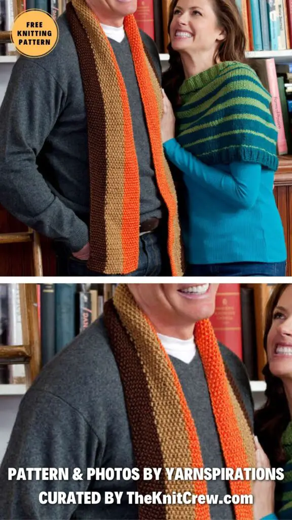 6. RED HEART SCARF FOR DAD - 14 Knitted Father's Day Clothes & Accessories - The Knit Crew