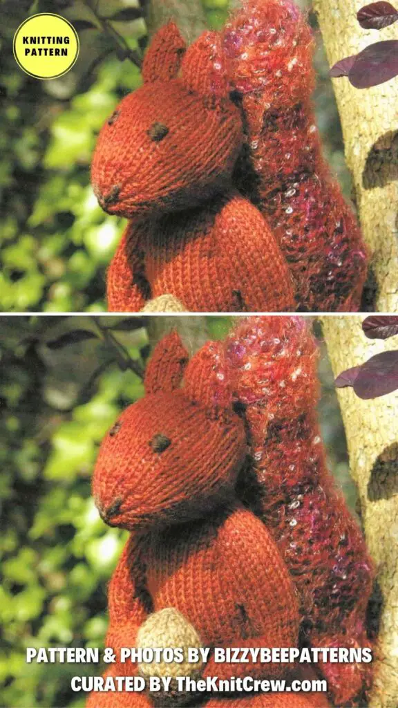 7. Squirrel Toy - Get Cozy With These 12 Adorable Knitted Squirrels Patterns - The Knit Crew