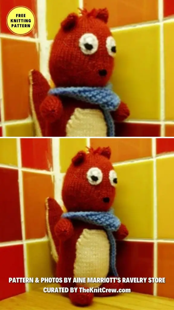 8. Fred the Squirrel - Get Cozy With These 12 Adorable Knitted Squirrels Patterns - The Knit Crew