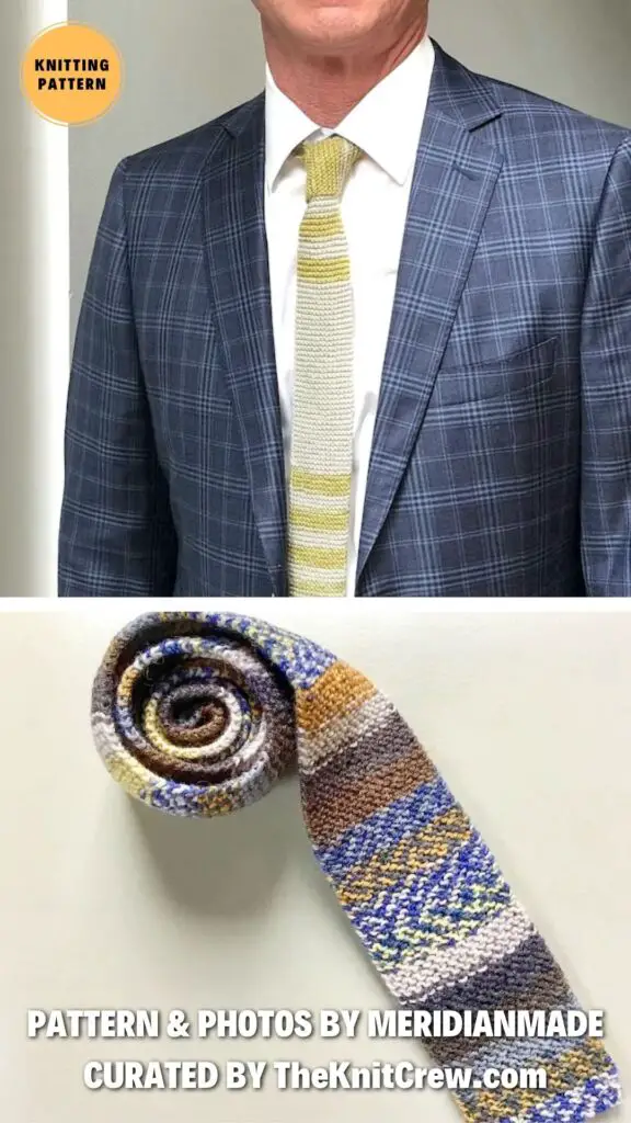 9. KNIT NECKTIE PATTERN - 14 Knitted Father's Day Clothes & Accessories - The Knit Crew