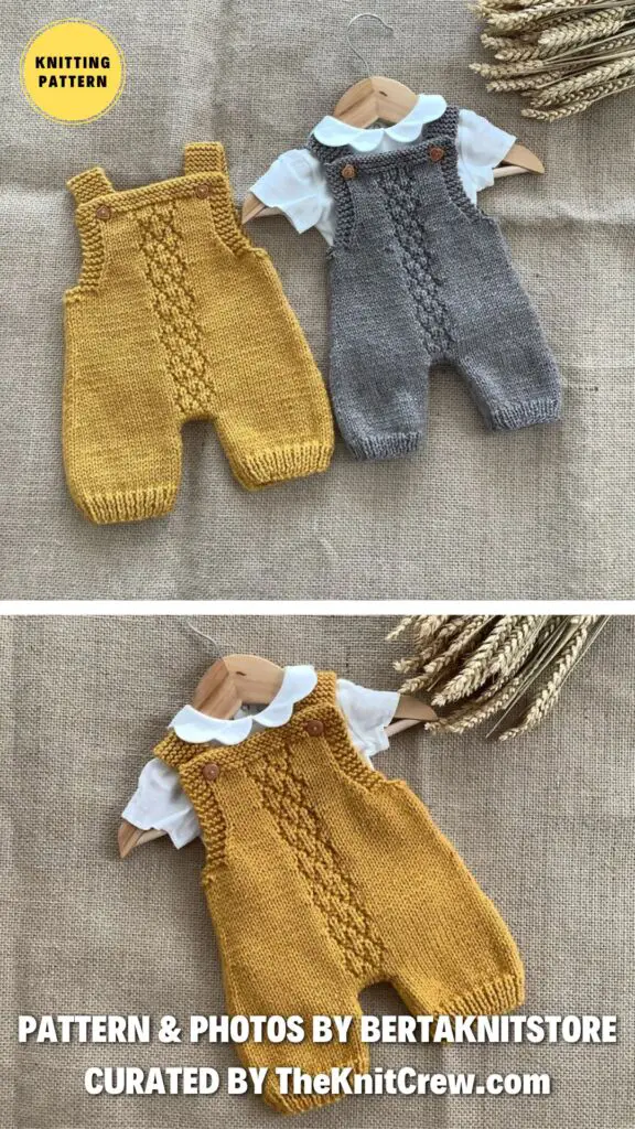 9. Pineapple Overalls - 12 Adorable Knitted Baby Clothes Patterns Perfect for Any Season