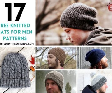 [FB BLOG POSTER] - 17 Free Knitted Hats For Men Patterns - The Knit Crew