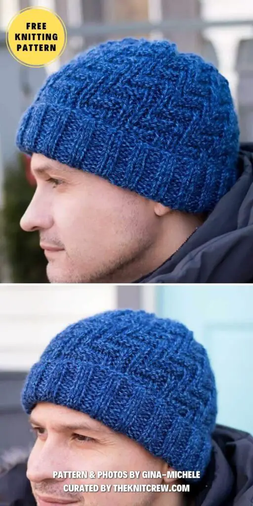 Mens Basketweave Hat - 17 Free Knitted Hats For Men Patterns - The Knit Crew