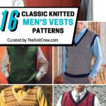 PIN 1 - 16 Classic Knitted Men's Vest Patterns - The Knit Crew