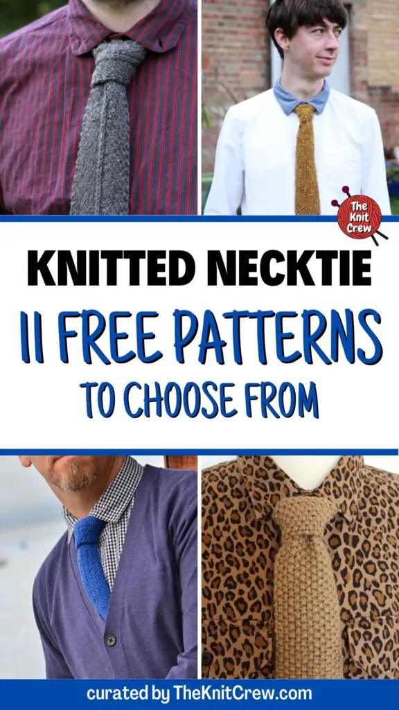 PIN 1 - Surprise Dad With A Knitted Necktie_ 11 Free Patterns to Choose From - The Knit Crew