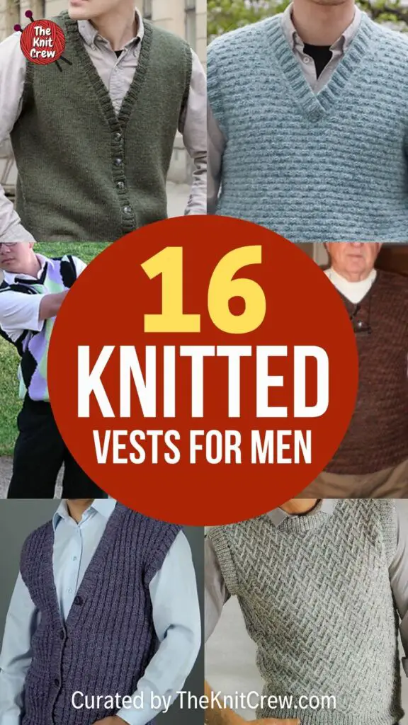 PIN 2 - 16 Knitted Vests For Men - The Knit Crew