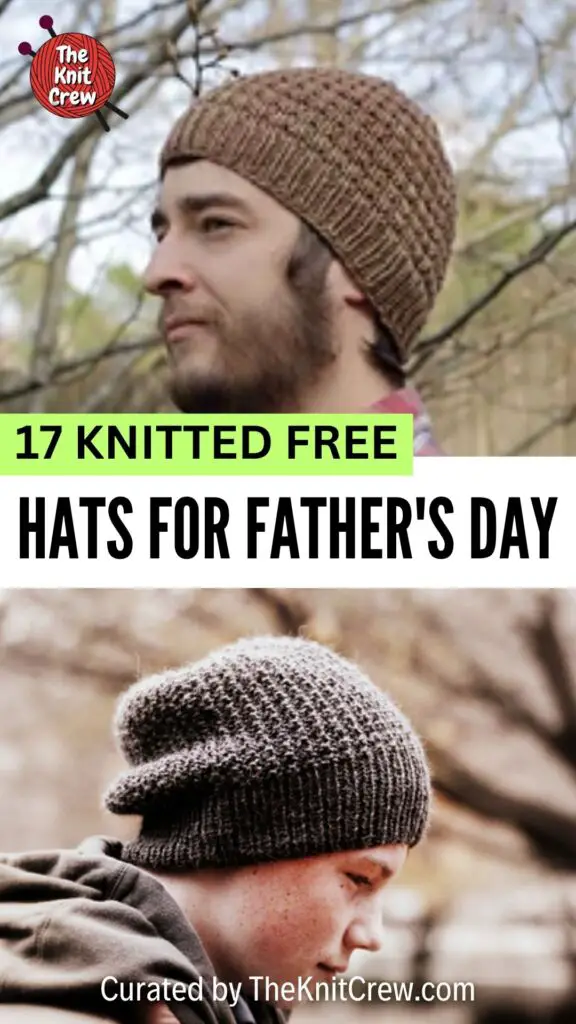 PIN 2 - 17 Knitted Free Hats For Father's Day - The Knit Crew