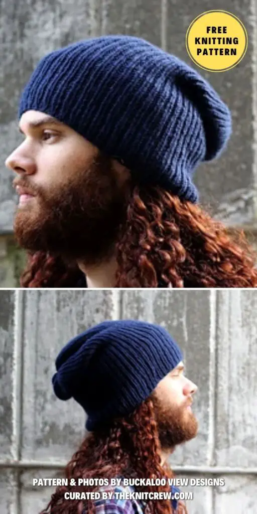 Reykr Hat - 17 Free Knitted Hats For Men Patterns - The Knit Crew