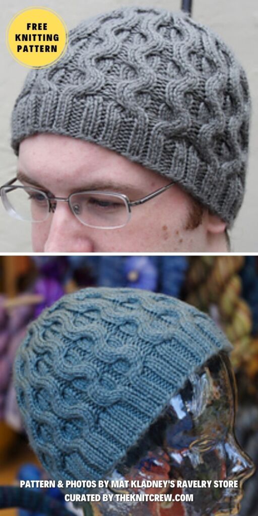 Sidewinder Hat - 17 Free Knitted Hats For Men Patterns - The Knit Crew