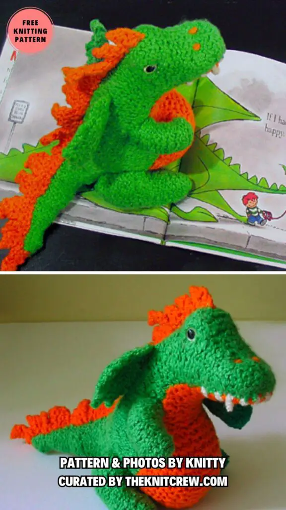 5. NORBERTA - Make Your Own Jurassic Park_ 11 Knitted Dinosaur Patterns - The Knit Crew