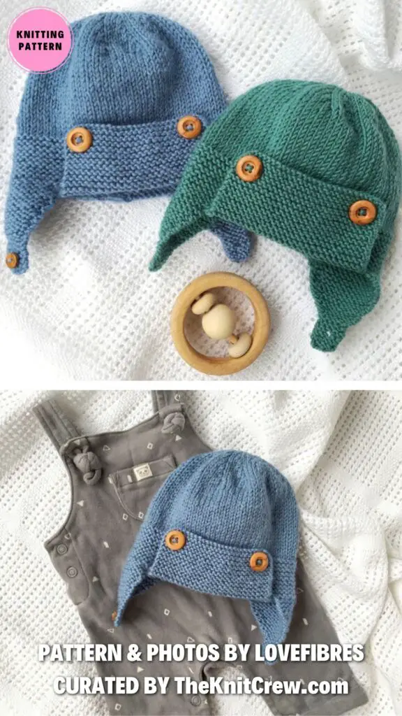 6. Baby Pilot Hat - 12 Cozy Knitted Aviator Hat Patterns for Your Little Ones - The Knit Crew