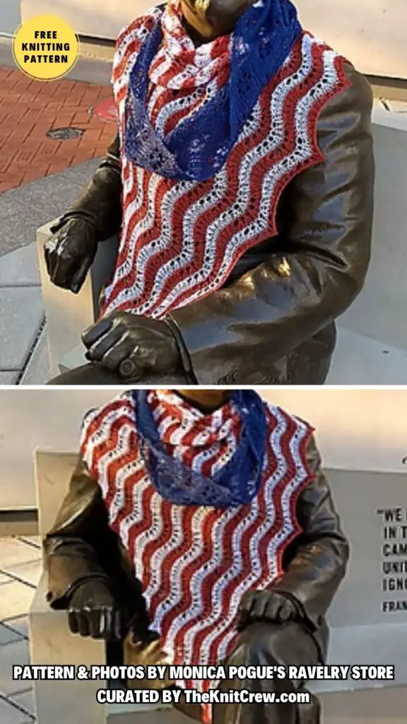 7. Stars and Stripes Forever! - 10 Free Patriotic Knitting Patterns For 4th of July - The Knit Crew