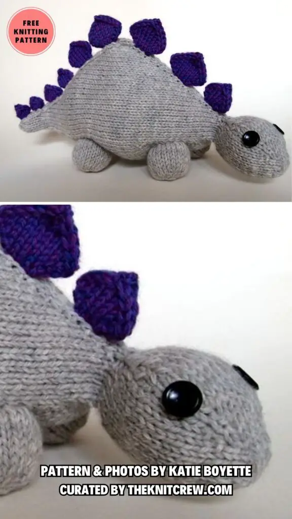 9. Dinosaur Jr._ Stegosaurus - Make Your Own Jurassic Park_ 11 Knitted Dinosaur Patterns - The Knit Crew
