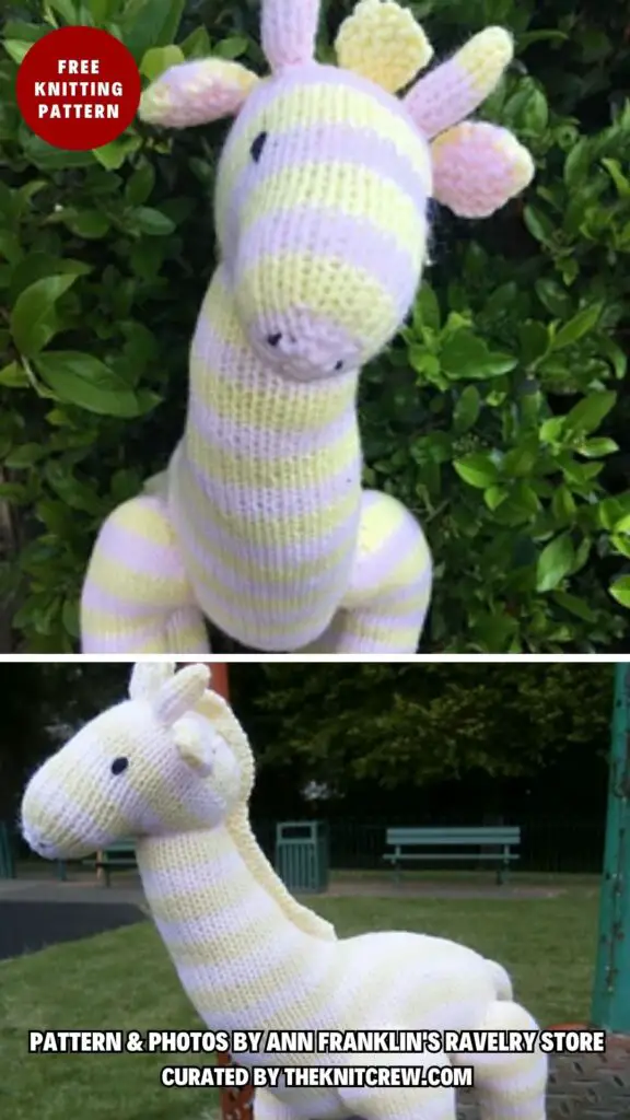 1. Gilly the Giraffe - Gifts For Safari Lovers - 12 Giraffe Knitting Patterns - The Knit Crew