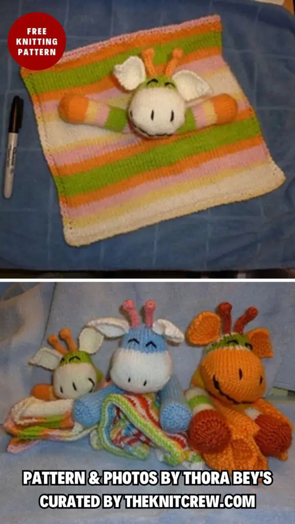 10. Giraffe Lovie - Gifts For Safari Lovers - 12 Giraffe Knitting Patterns - The Knit Crew