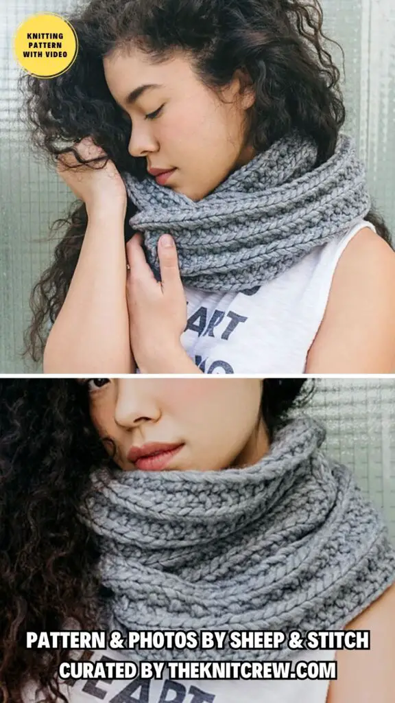 11. Mistake Rib Infinity Scarf - 11 Free Knitting Infinity Scarves Patterns To Wear All Year Round - The Knit Crew