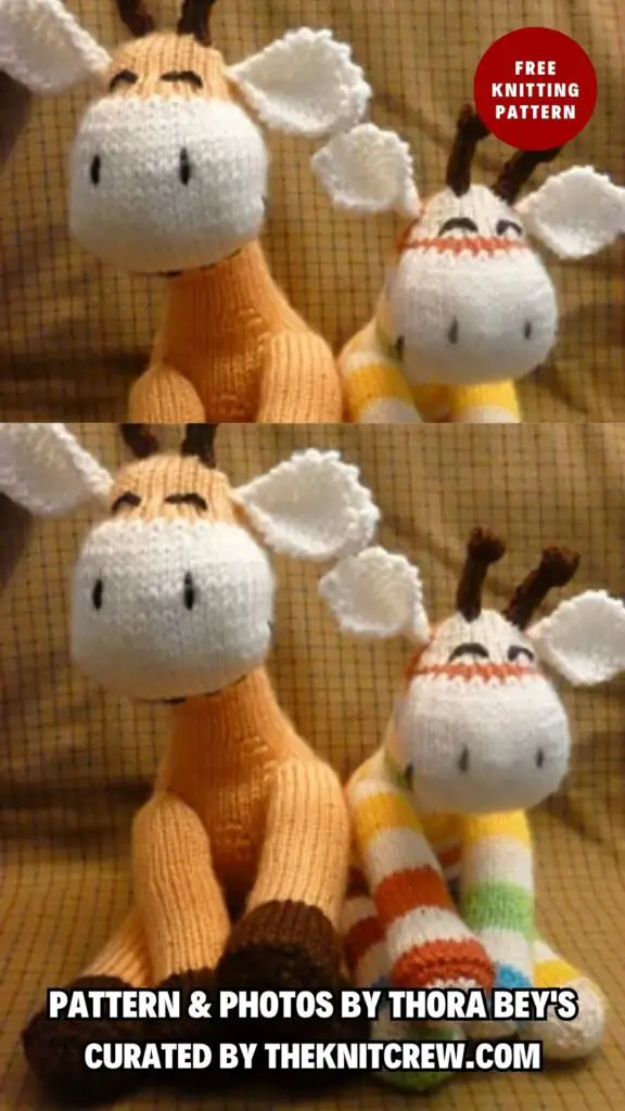 12. Giraffe Sock Toy - Gifts For Safari Lovers - 12 Giraffe Knitting Patterns - The Knit Crew