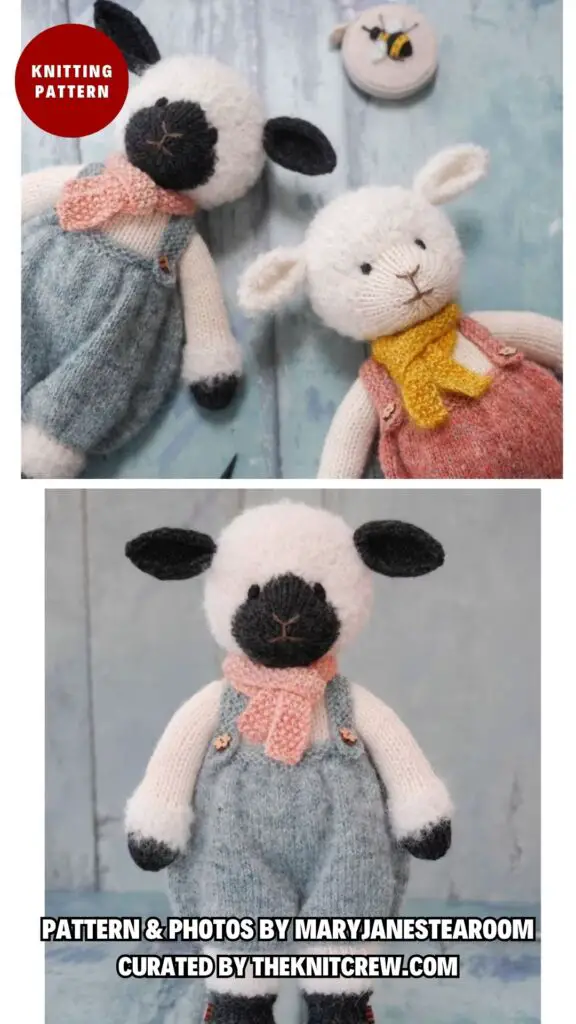 2. Tearoom Lambs Toy Knitting Pattern - 10 Fun Animal Doll Knitting Patterns For Your Little Ones - The Knit Crew