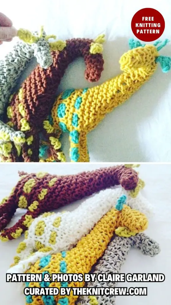 5. BIG giraffe - Gifts For Safari Lovers - 12 Giraffe Knitting Patterns - The Knit Crew