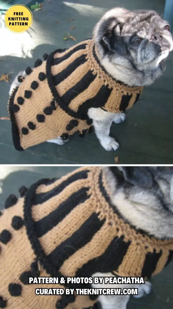 5. Dalek Dog Sweater - 8 Free Knitting Patterns For Small And Big Dog Sweaters - The Knit Crew