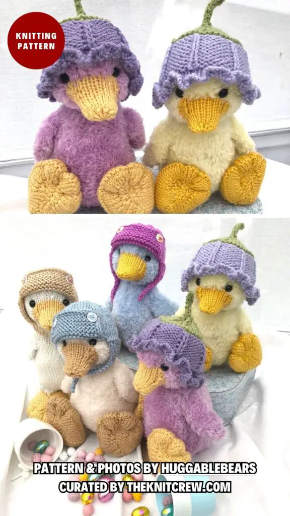 8. Dorsey Duckling - 10 Fun Animal Doll Knitting Patterns For Your Little Ones - The Knit Crew