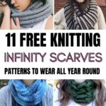 PIN 1 - 11 Free Knitting Infinity Scarves Patterns To Wear All Year Round - The Knit Crew
