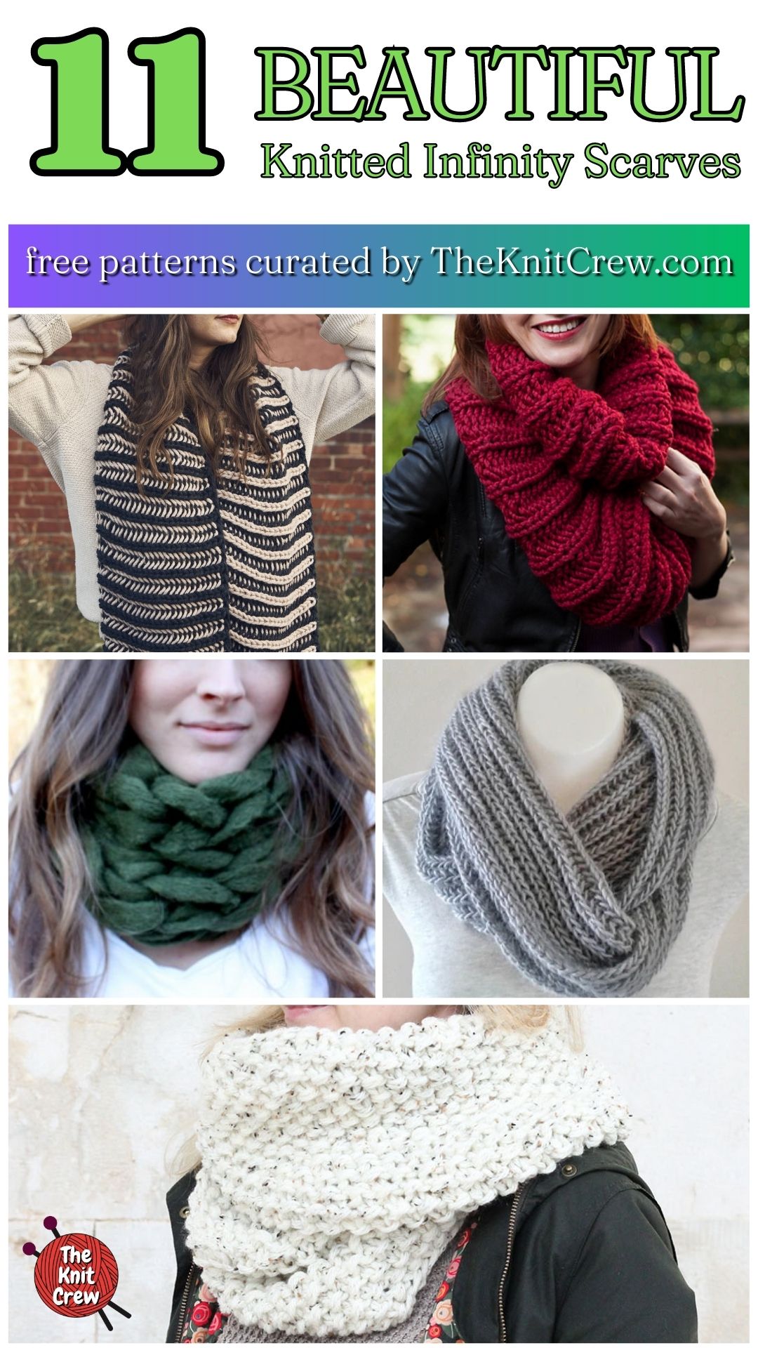11 Free Knitting Infinity Scarves Patterns To Wear All Year Round The
