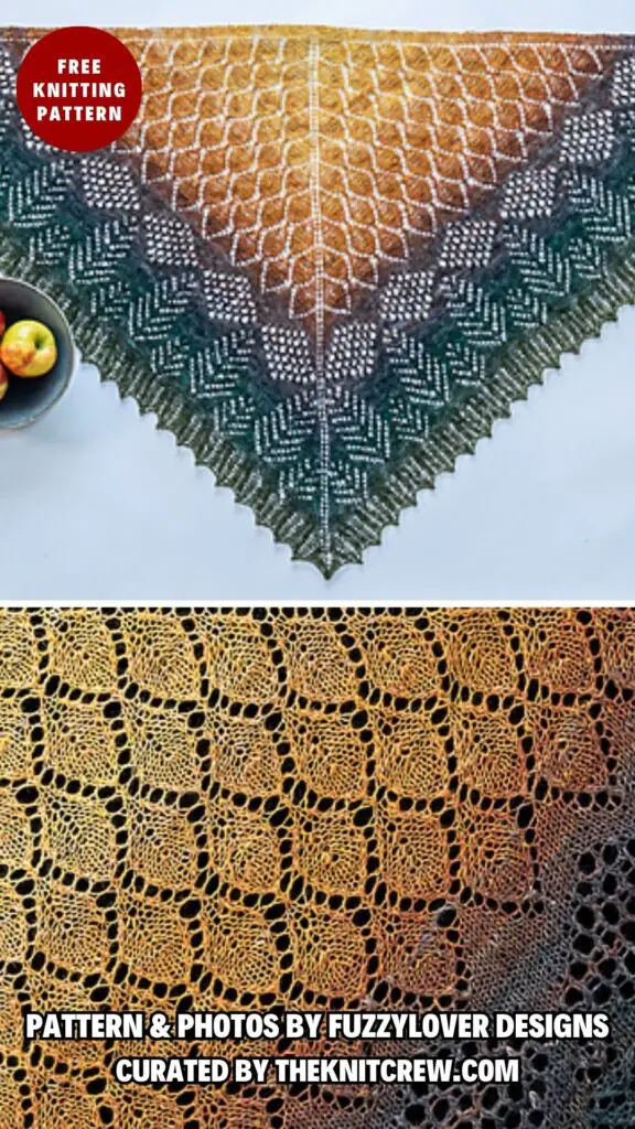 10. Porcupine Island Shawl - 15 Gorgeous Knitting Patterns for Triangle Shawls - The Knit Crew