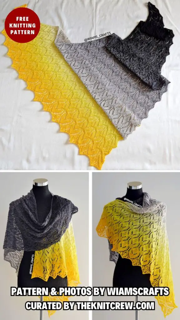 12. Wrap Me in Sunshine Shawl - 15 Gorgeous Knitting Patterns for Triangle Shawls - The Knit Crew