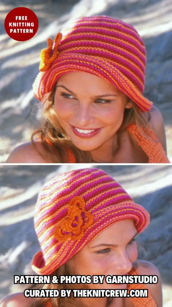 4. Just Peachy Hat - Beat The Heat With 11 Free Knitted Summer Hat Patterns - The Knit Crew
