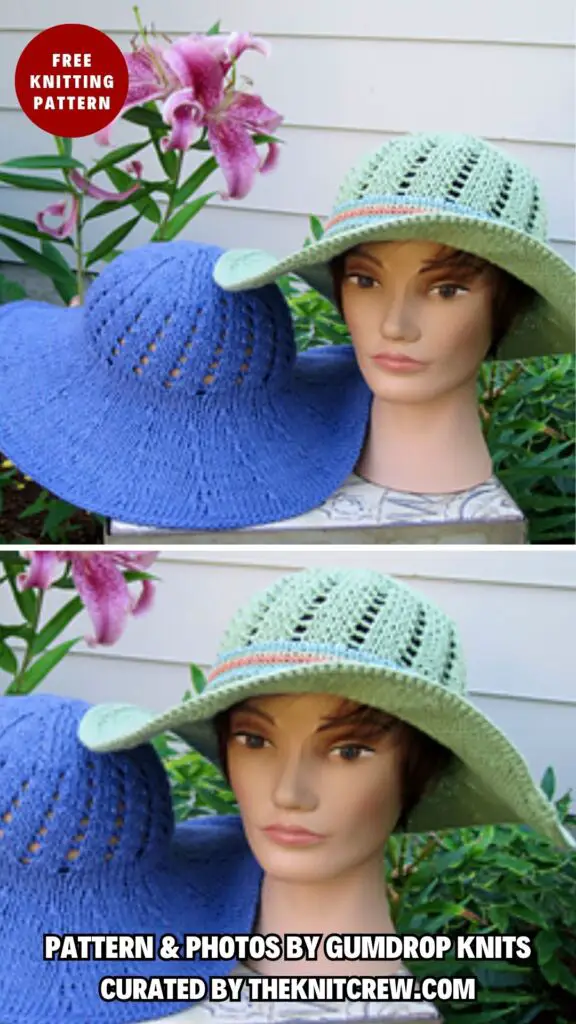 5. Sunny Summer Hat - Beat The Heat With 11 Free Knitted Summer Hat Patterns - The Knit Crew