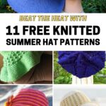 PIN 1 - Beat The Heat With 11 Free Knitted Summer Hat Patterns - The Knit Crew