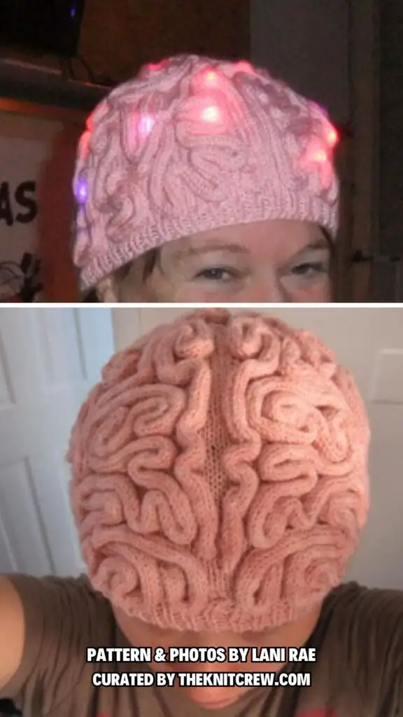 1. Brain Hat - Spooky And Stylish - 12 Free Halloween Hat Knitting Patterns - The Knit Crew