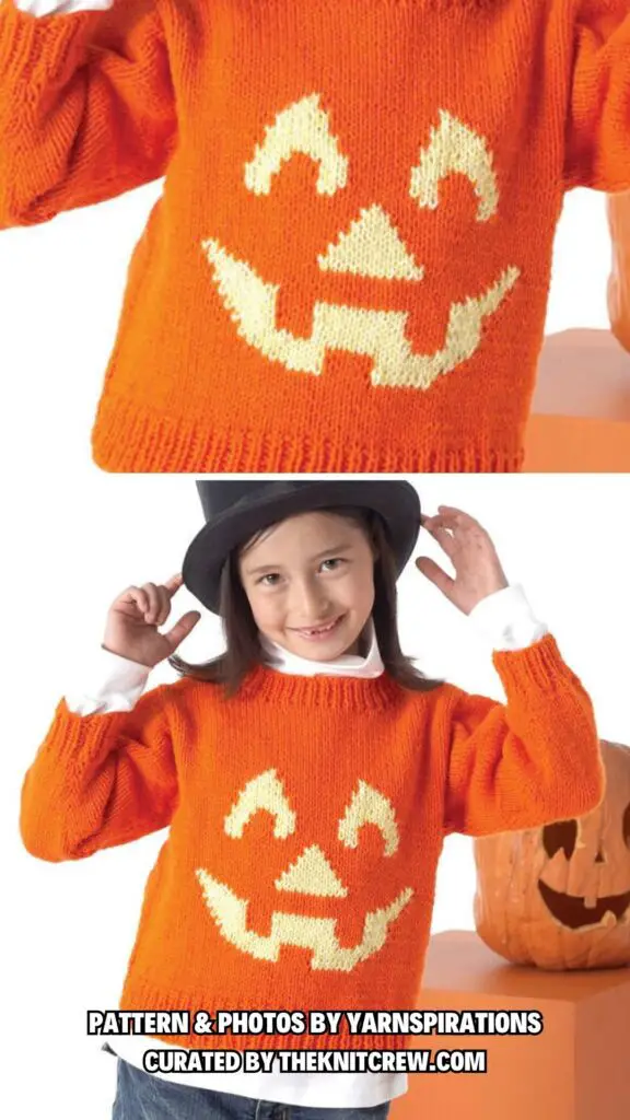 1. VERY SCARY_ PULLOVERS - 12 Spooky Jack-o-Lanterns Knitting Patterns For Halloween - The Knit Crew
