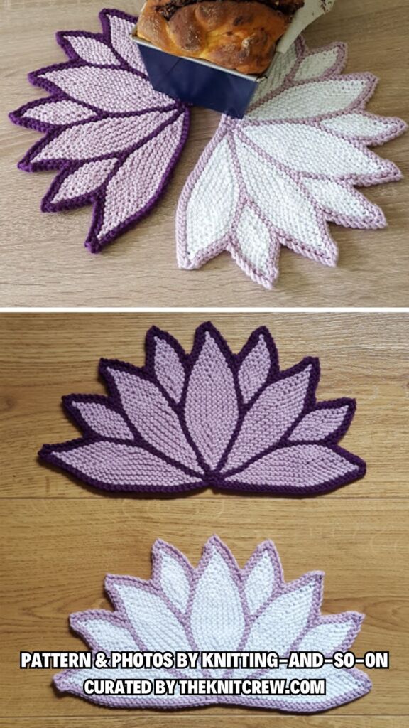 1. Water Lily - Gift For Grandma - Gift For Grandma - 11 Cozy And Free Coaster Knitting Patterns - The Knit Crew