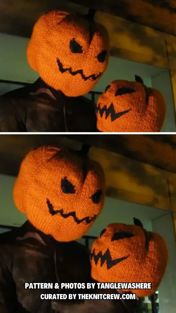 10. Pumpkin Heads - 12 Spooky Jack-o-Lanterns Knitting Patterns For Halloween - The Knit Crew