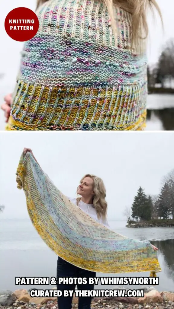 11. Nordic Sunrise Knitting Pattern - 12 Knitted Grandmother's Shawls Patterns They'll Love To Wear - The Knit Crew