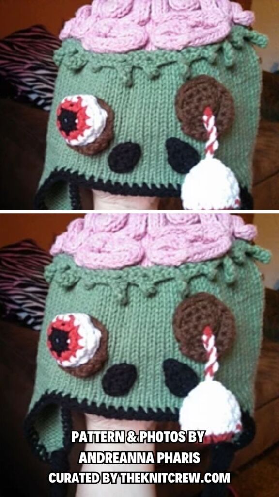 12. Zombie Brain Hat - Spooky And Stylish - 12 Free Halloween Hat Knitting Patterns - The Knit Crew