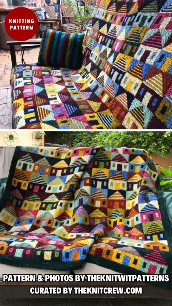 2. Safe at Home blanket - 13 Knitted Blankets Patterns For Grandparents' Day - The Knit Crew