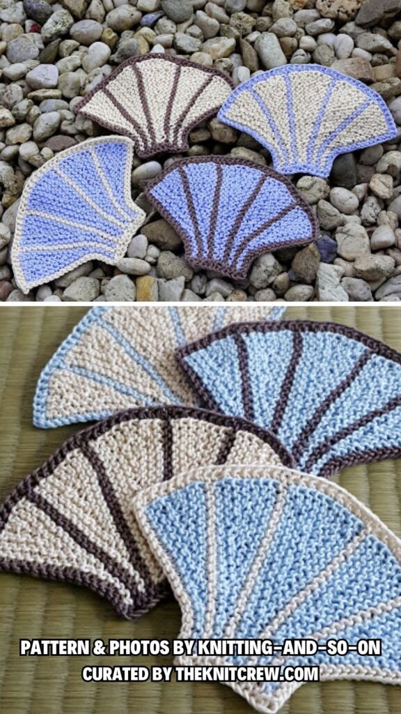 3. Seashell Coasters - Gift For Grandma - Gift For Grandma - 11 Cozy And Free Coaster Knitting Patterns - The Knit Crew