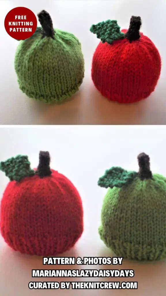 4. An Apple a Day - 8 Knitted Apple Cozies Patterns You Can Knit Today - The Knit Crew