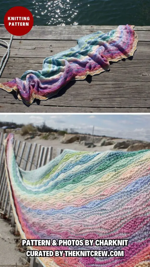 4. Solstice Swells - 12 Knitted Grandmother's Shawls Patterns They'll Love To Wear - The Knit Crew