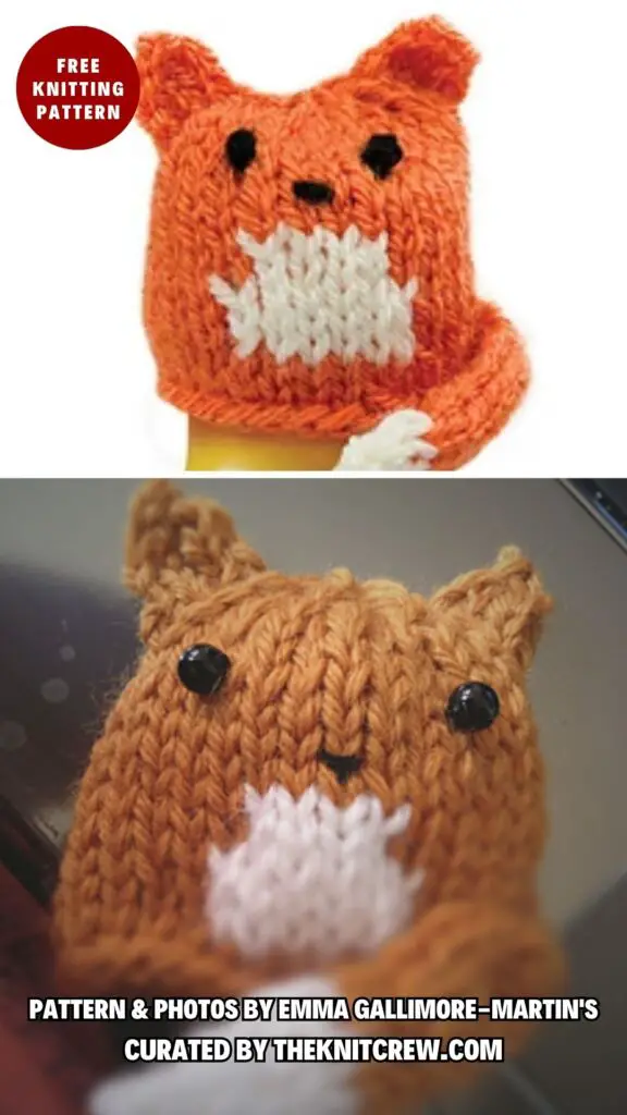 6. Innocent Big Knit_ Fox Hat - 14 Free Adorable Fox Hats Knitting Patterns For Kids And Adults - The Knit Crew