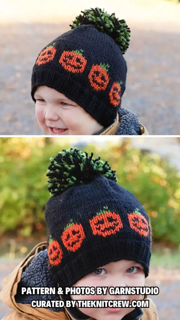 8. Pumpkin Bits Hat - Spooky And Stylish - 12 Free Halloween Hat Knitting Patterns - The Knit Crew