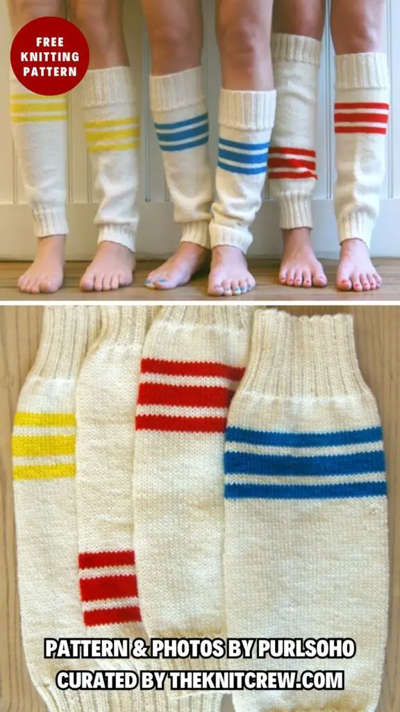 8. Tube Sock Leg Warmers - 11 Free Knitted Comfortable Leg Warmers Patterns For All Seasons - The Knit Crew
