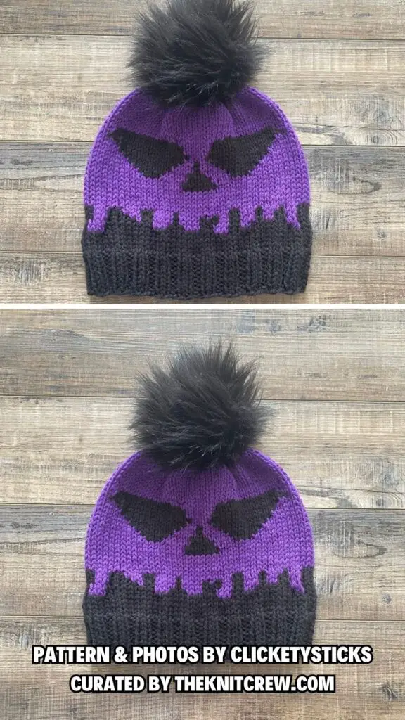 9. Poison Apple Knit Beanie - Spooky And Stylish - 12 Free Halloween Hat Knitting Patterns - The Knit Crew