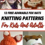 PIN 1 - 12 Free Adorable Fox Hats Knitting Patterns For Kids And Adults - The Knit Crew