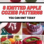 PIN 1 - 8 Knitted Apple Cozies Patterns You Can Knit Today - The Knit Crew