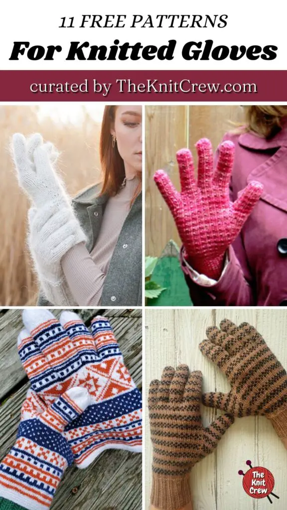 PIN 2 - 11 Free Patterns For Knitted Gloves - The Knit Crew